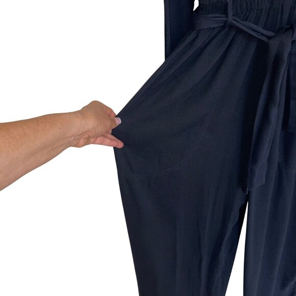 Carole Little Saint Tropez West Vintage Womens Jumpsuit Size 10 Black Crepe - Picture 13 of 15